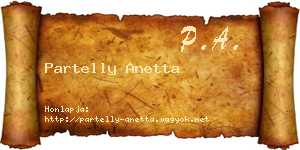 Partelly Anetta névjegykártya